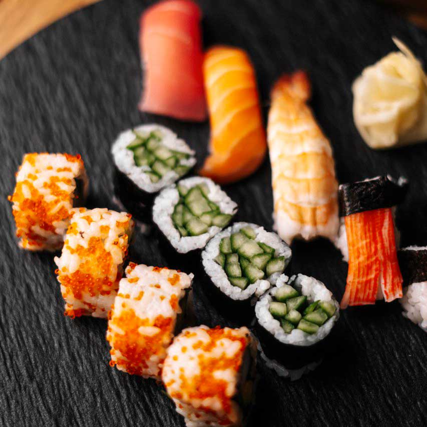 Sushi lunch meal